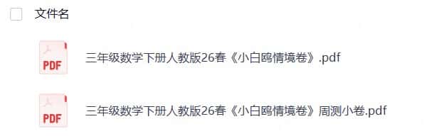 三年级数学下册人教版26春《小白鸥情境卷》